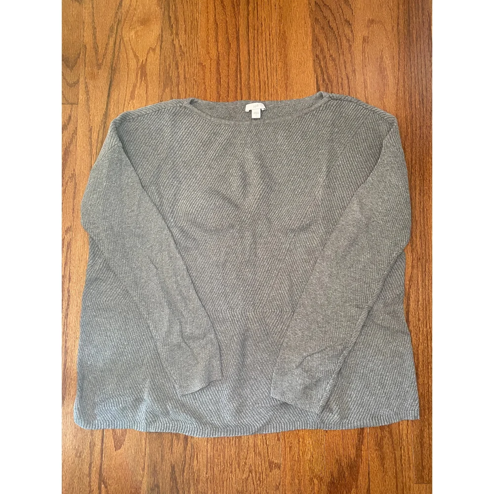J Jill‎ Gray Geometric Sweater Size Large